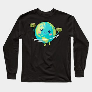Earth Holding Cash – Human Spaceflight Cosmonaut Profit Long Sleeve T-Shirt
